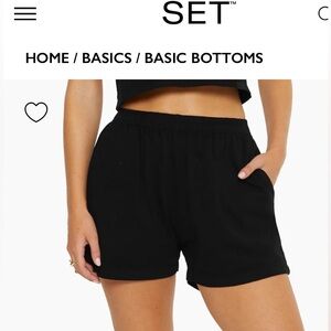SET ACTIVE “Easy Shorts” onyx/black, size small